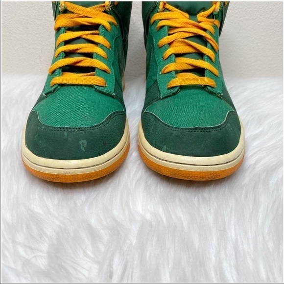 Nike Sneakers Dunk High Tops Gorge Green Orange - Picture 5 of 10